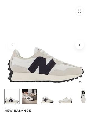 New Balance White & black Retro Runner Sneakers
